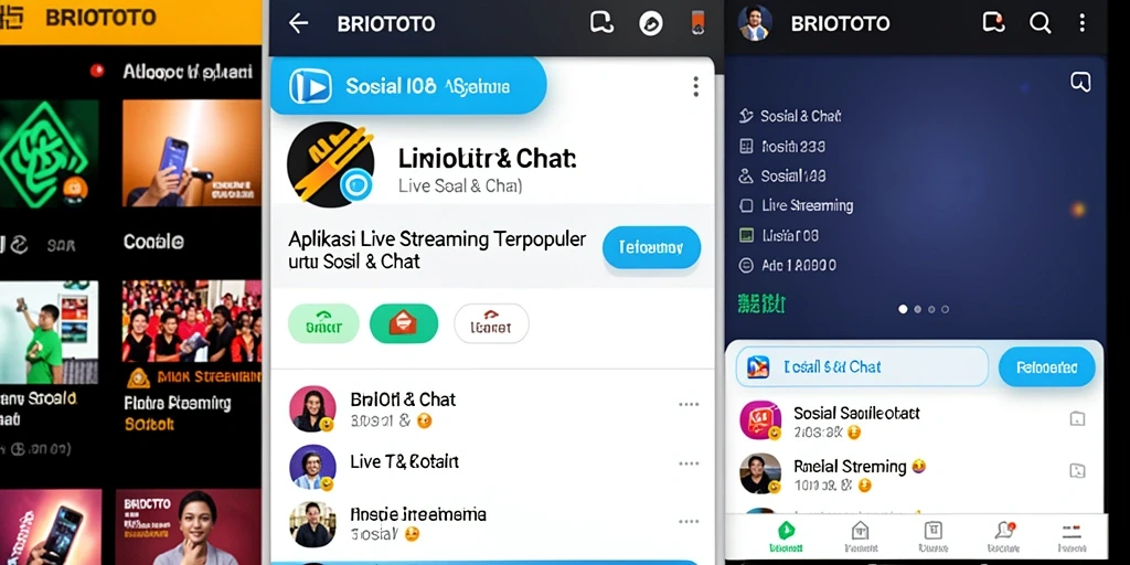 Tampilan antarmuka BRIOTOTO untuk siaran langsung yang interaktif dan menarik.