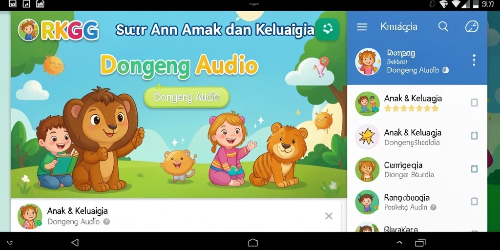 Antarmuka aplikasi RKGG yang intuitif dan ramah anak.