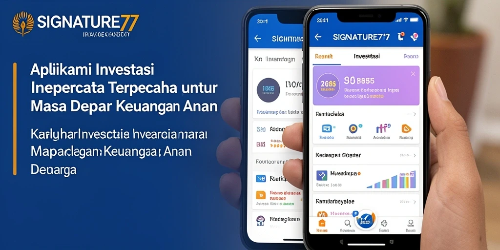 Antarmuka aplikasi SIGNATURE77 yang mudah digunakan untuk investasi.