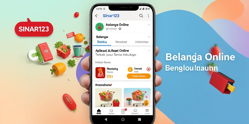 Antarmuka aplikasi SINAR123 untuk belanja online yang menarik dan mudah digunakan.