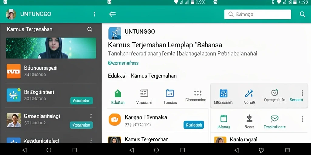 Tampilan antarmuka UNTUNGGO yang intuitif dan mudah digunakan.
